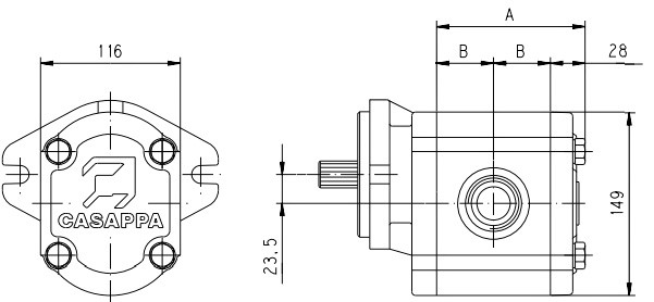 разміри насосу PLP 30 розміри гідронасосу PLP 30