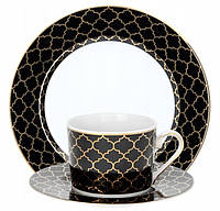 Порцеляновий набір чашка з блюдцями на 1 особу 3 шт. Сmielow Jenny Marmara G526