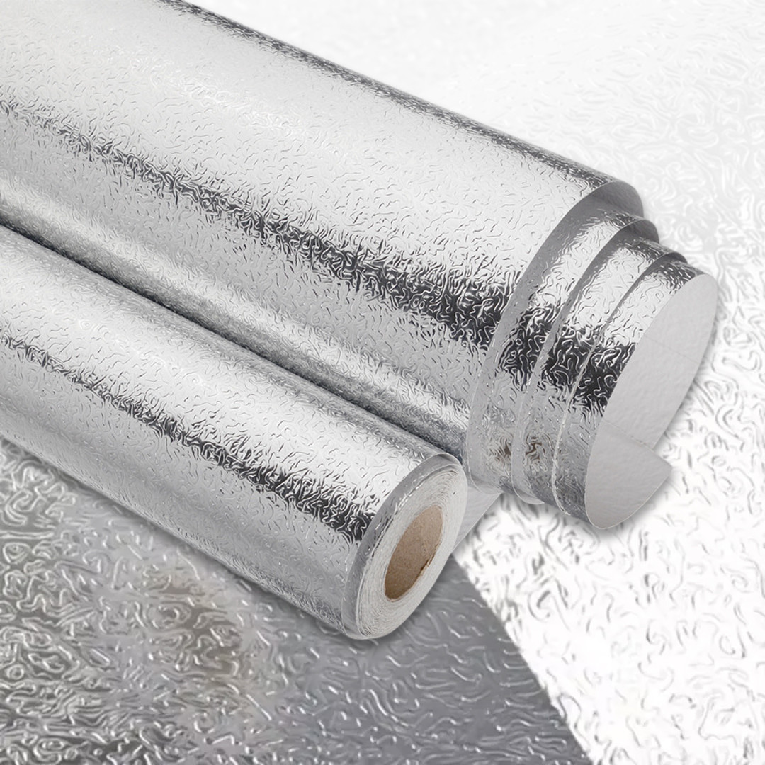 Самоклеюча плівка рулон 3х0.6 м Алюміній Апельсинова кірка, фото 1