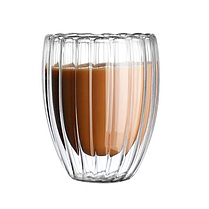 Подвійна склянка для кави Склянка висока 350мл Склянки для гарячих напоїв скло Склянка для еспресо скло, фото 3