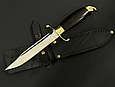 Подарунковий мисливський ніж "Фінка" в піхвах з натуральної шкіри ручна робота, фото 4