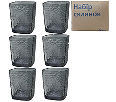 Квадратна склянка для віскі Набір 6 шт склянки Набір склянок для скотча віскі Склянки рокс Стакани dof, фото 4