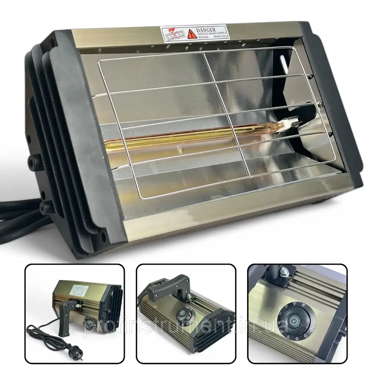 Короткохвильова інфрачервона кварцова лампа Profinstrument DT-SC-001, фото 1