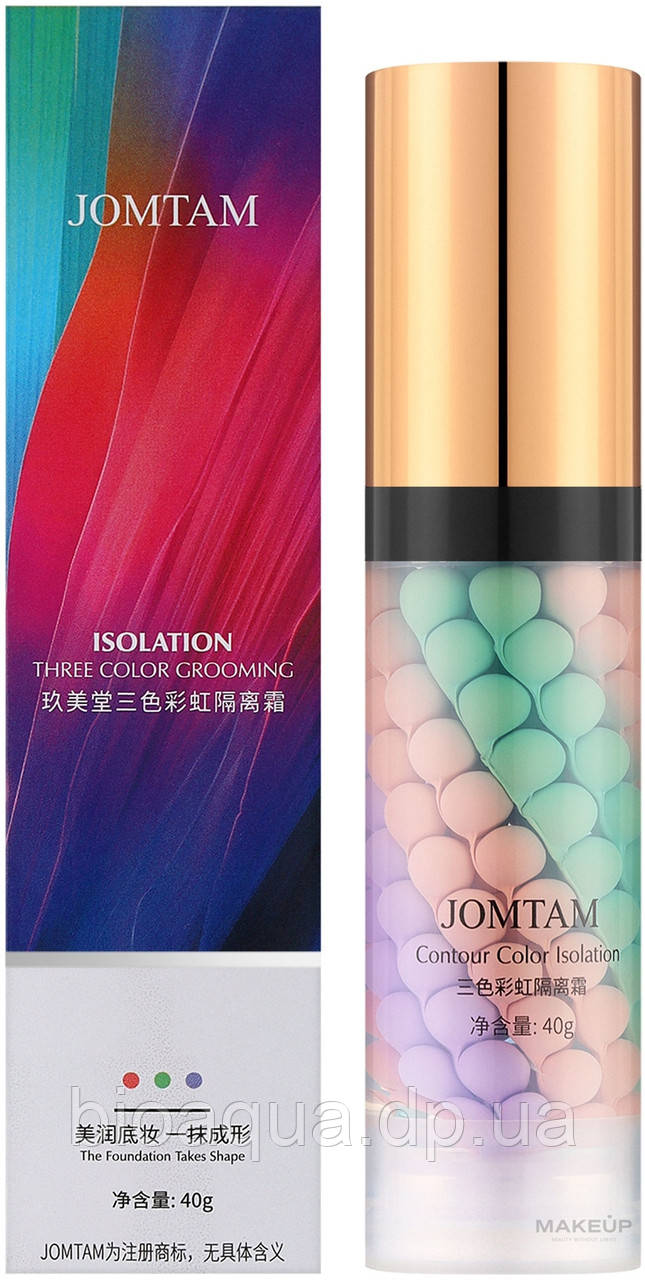 База під макіяж для обличчя трикольорова JOMTAM, 3в1