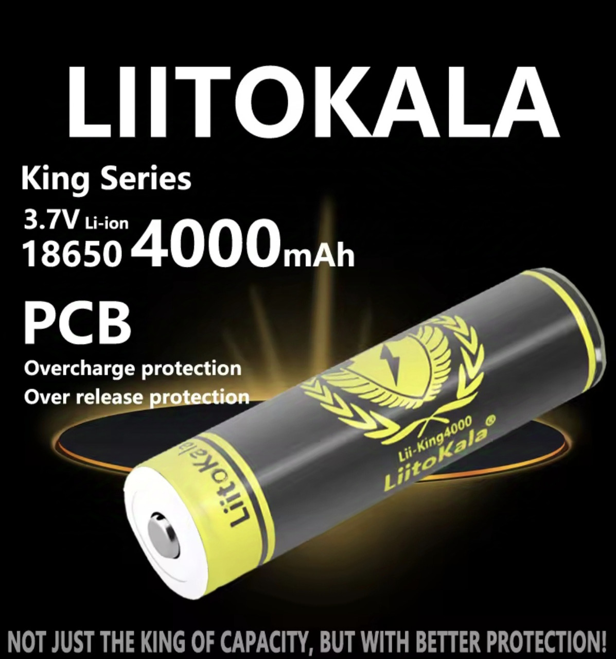 Litokala Lii KING PCB 4000 mah 18650 Ювілейна версія, повний захист!