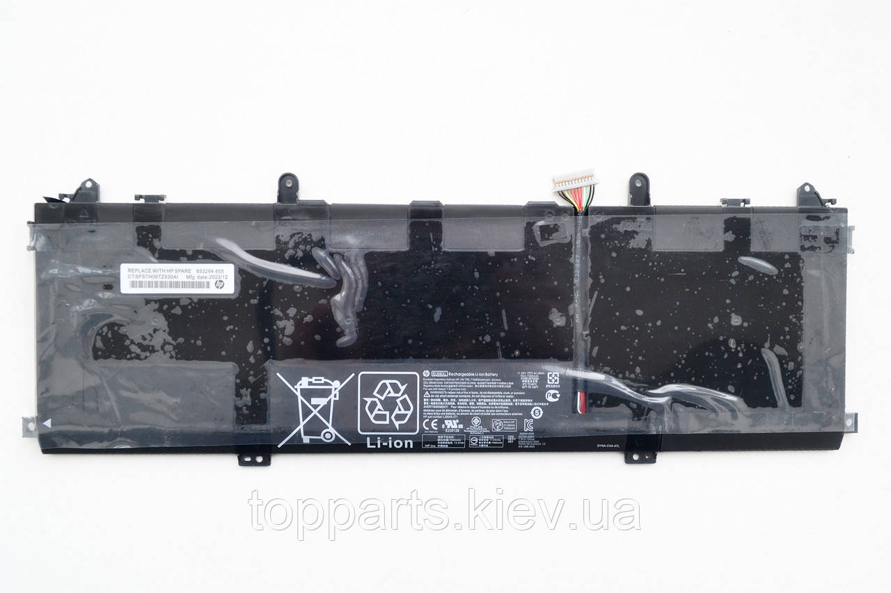 Батарея для ноутбука HP Spectre x360 15-DF SU06XL, 7280mAh (84Wh), 6cell, 11.55V, Li-ion, чорна, Оригінальна