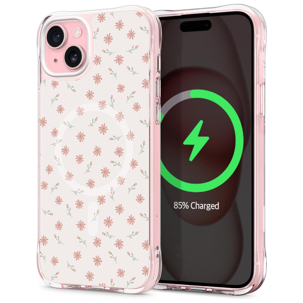 Чохол Spigen Cyrill UltraSheer MagSafe Ditsy Coral для iPhone 15, фото 1