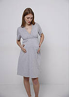 Нічна Сорочка для вагітних і для годування Pregnant Style Dorothy 44 Cірий