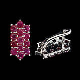 Сережки. Натуральний рубін. Срібло 925., фото 2