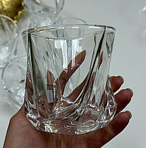 Набір склянок для віскі 310мл Стакани dof Набір 6 шт склянки Стакани рокс Квадратна склянка для віскі, фото 2