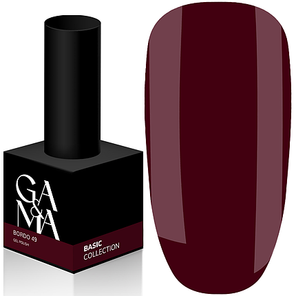 Гель-лак GaMa Basic collection №049 bordo, 10 мл бордо, фото 1