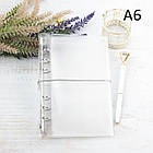 Прозора обкладинка для планера Срібло А6 діаметр 15мм KDP063, фото 2