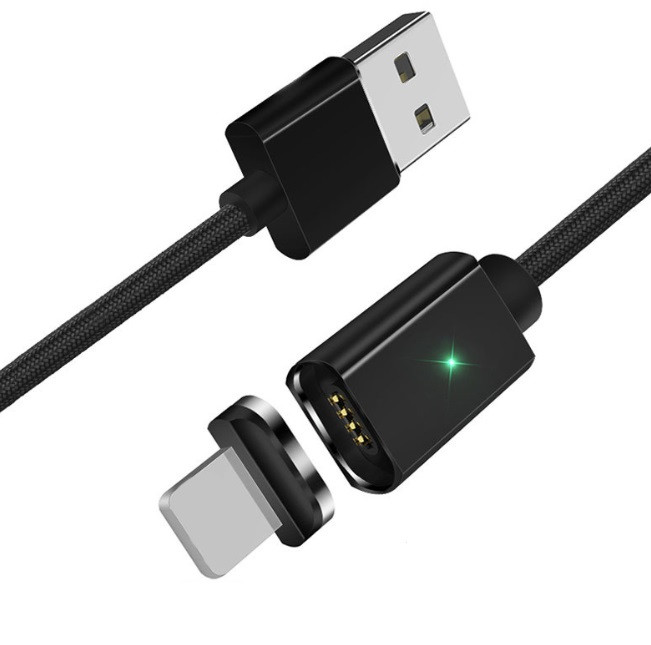 Швидка магнітна зарядка lightning iPhone для Android Magnetic USB Cable магнітний кабель 5А