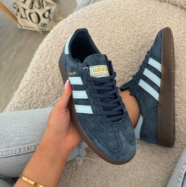 Жіночі кросівки Adidas Handball Spezial Blue кеди Адідас Спеціал Спешл сині замшеві низькі весна осінь підліткові