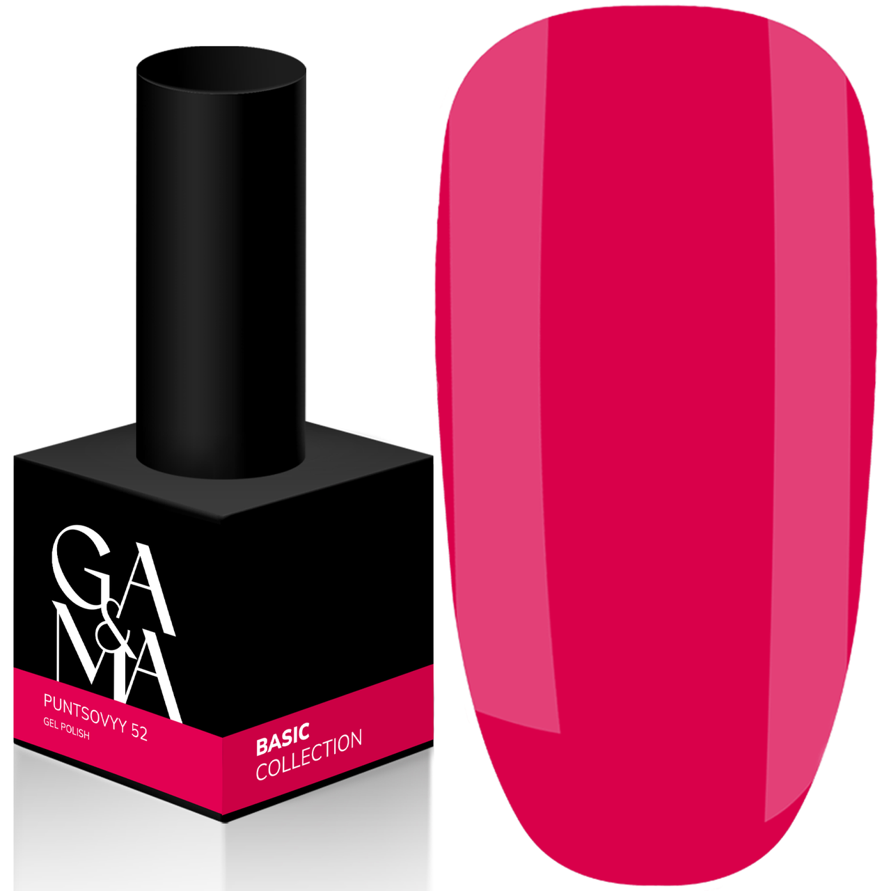 Гель-лак GaMa Basic collection №052 puntsovyy, 10 мл рожево-червоний