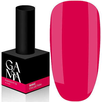 Гель-лак GaMa Basic collection №052 puntsovyy, 10 мл рожево-червоний, фото 1