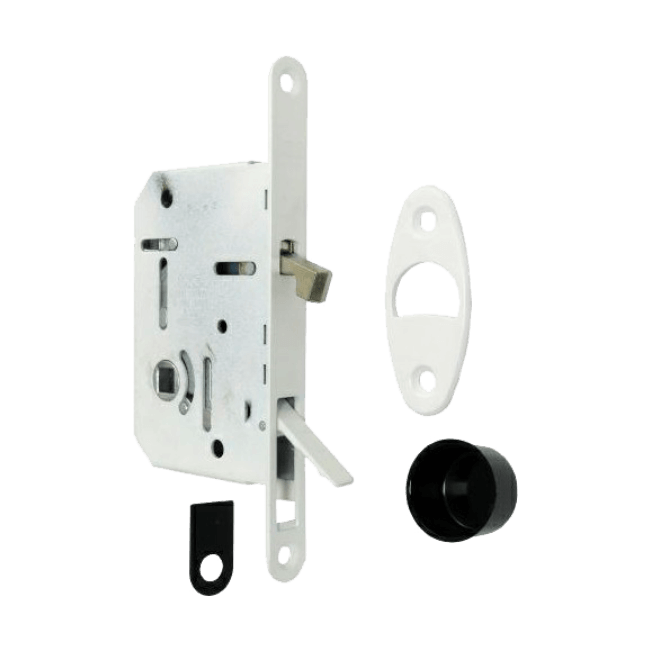 Замок Scivola Tre Class WC 16/160 (Wave) для розсувних дверей, білий