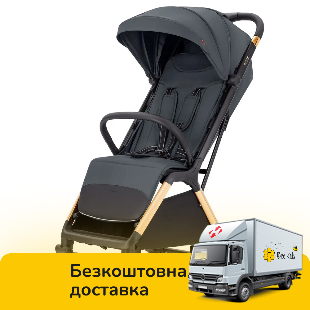 Коляска прогулянкова CARRELLO Cross CRL-5523 Eagle Grey Темно-сіра, фото 1