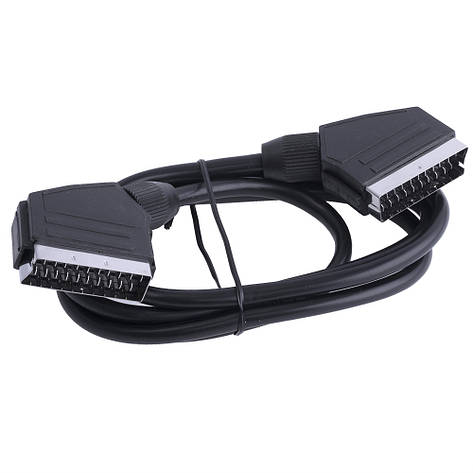 SCART-03/015 Кабель SCART, вилка з обох боків, 1,5 м; чорний Goobay, фото 1