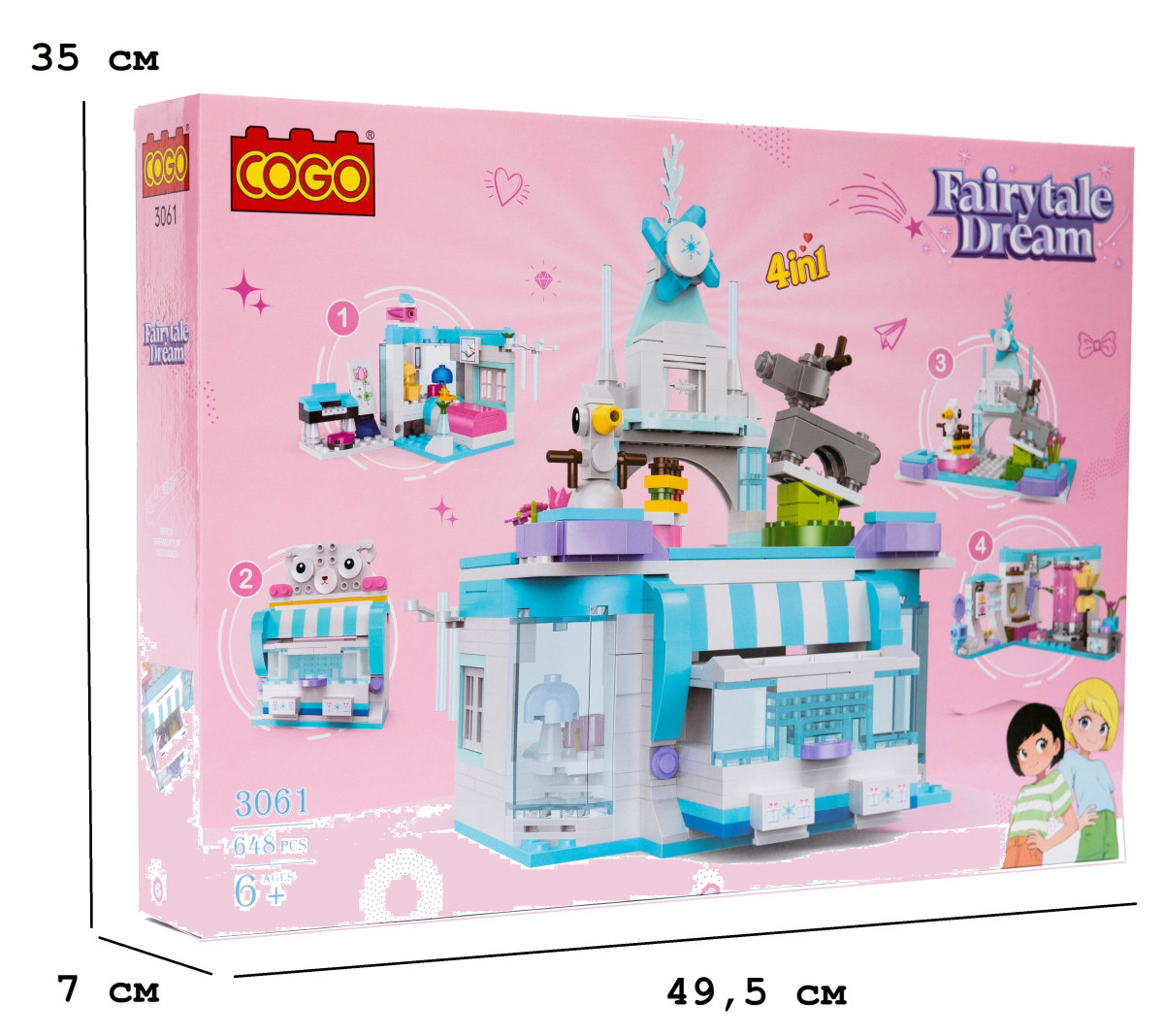 Конструктор Дівчатка (648 елм.) Зимовий будиночок / COGO 3061, фото 1