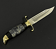 Подарунковий мисливський ніж "Фінка 2" в піхвах з натуральної шкіри ручна робота, фото 4