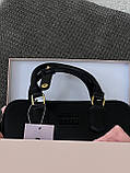 Сумка жіноча Miu Miu Arcadie Leather Bag чорний крос боді Міу, фото 2