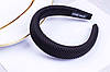 Широкий обруч для волосся чорного кольору, фото 2