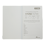 Блокнот А5 64 аркуші клітинка обкладинка з синтетичного каменя колір графіт MILITARY BM.295190-50, фото 2