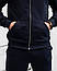 Чоловічий спортивний костюм на блискавці без капюшона якісний весна-осінь, синій, чорний, сірий, фото 6