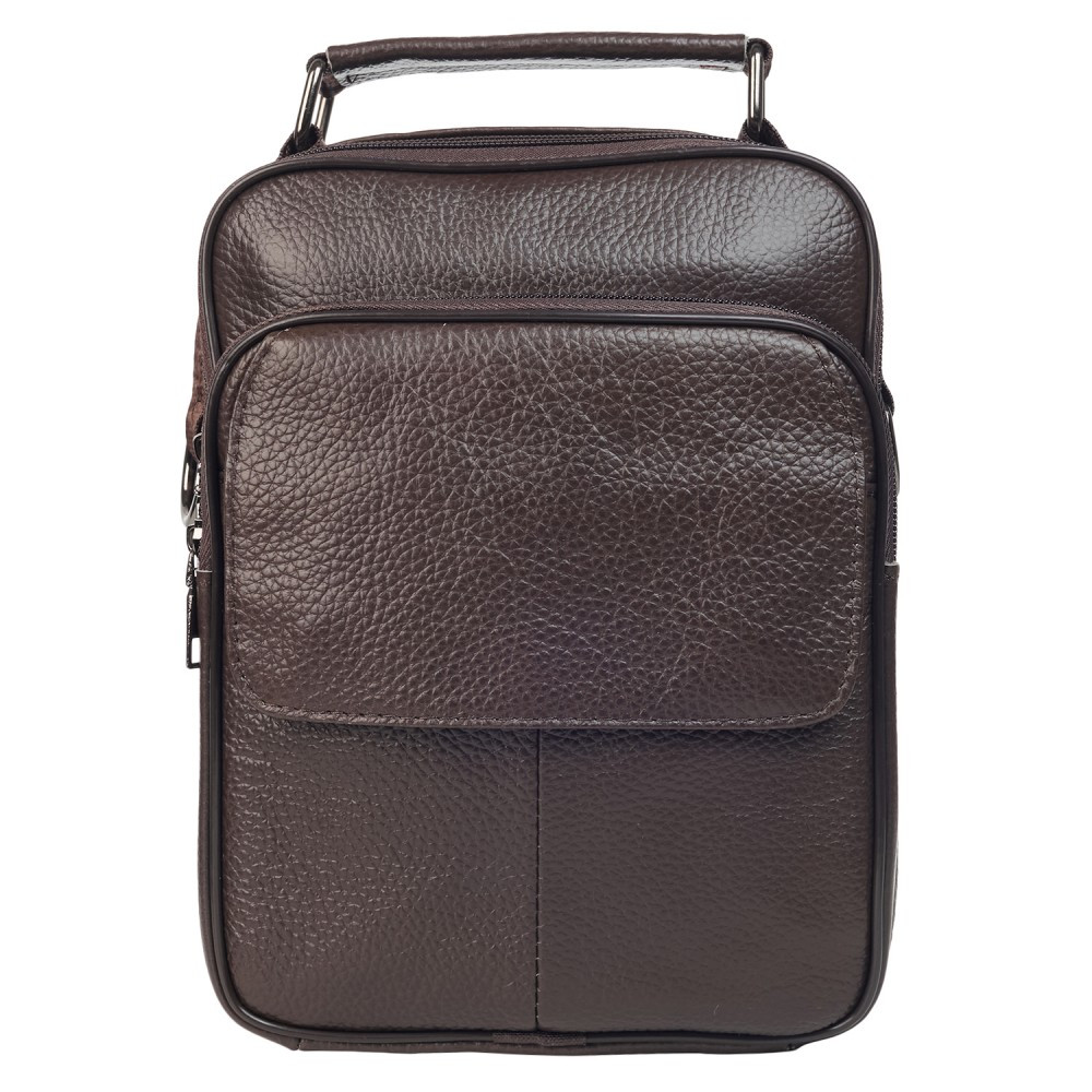 Мужская кожаная сумка через плечо BUFFALO BAGS M6102C коричневая