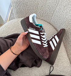 Жіночі кросівки Adidas Spezial Handball brown коричневі кеди Адідас Спеціал Спешл замшеві якісні