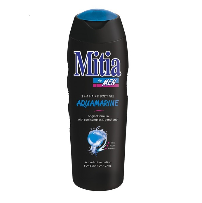 Гель для душу та шампунь для чоловіків Mitia Aquamarine 2в1 400 мл, фото 1