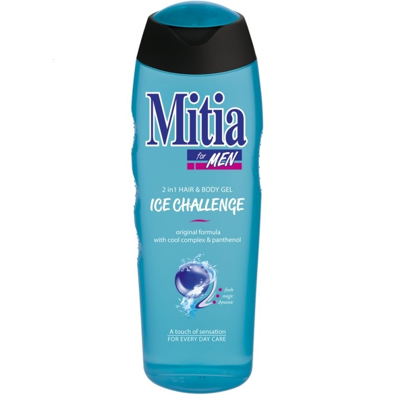 Гель для душу та шампунь для чоловіків Mitia Ice Challenge 2в1 400 мл, фото 1