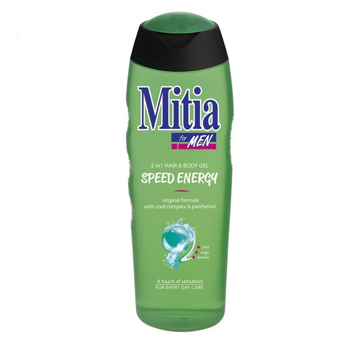 Гель для душу та шампунь для чоловіків Mitia Speed Energy 2в1 400 мл, фото 1