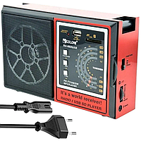 FM радіоприймач на батарейках або від мережі, USB/SD, RX-002UAR/ Портативне радіо FM/Різовий приймач