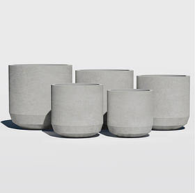 Бетонні вазони "Діаманте" (Д40-60 см) кашпо для квітів, кущів та дерев, для вулиці, саду, дачі та тераси