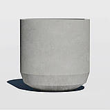Бетонні вазони "Діаманте" (Д40-60 см) кашпо для квітів, кущів та дерев, для вулиці, саду, дачі та тераси, фото 2