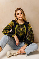 Вишиванка жіноча (бязь) Анісія чорна