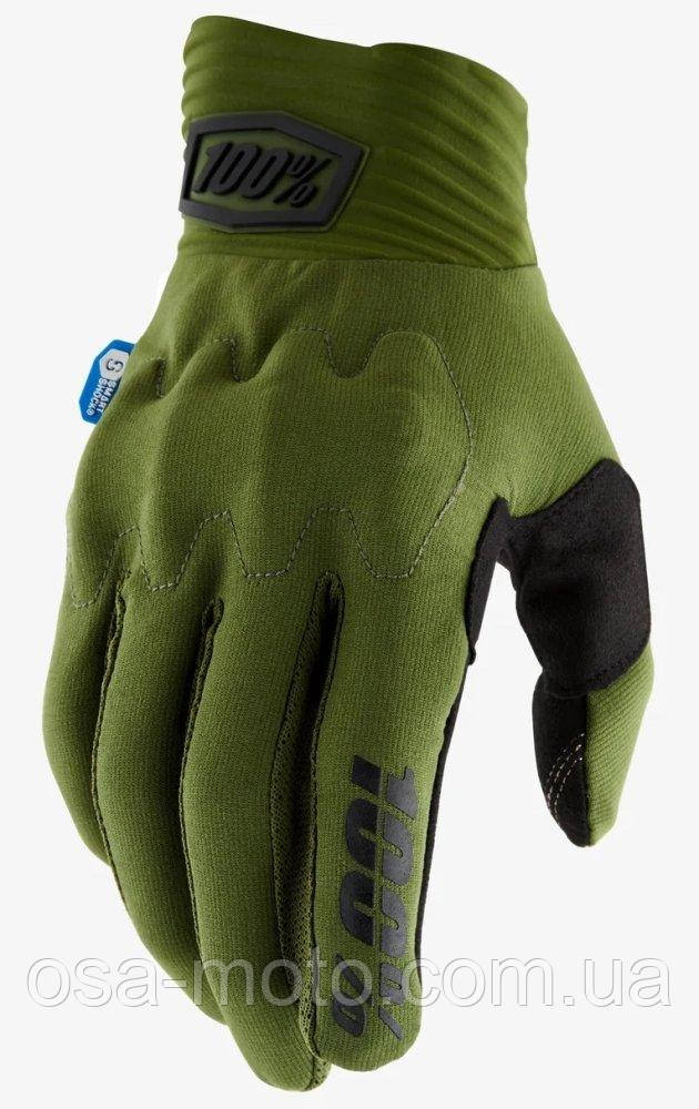 Мотоперчатки Ride 100% COGNITO Glove Smart Shock Army Green L