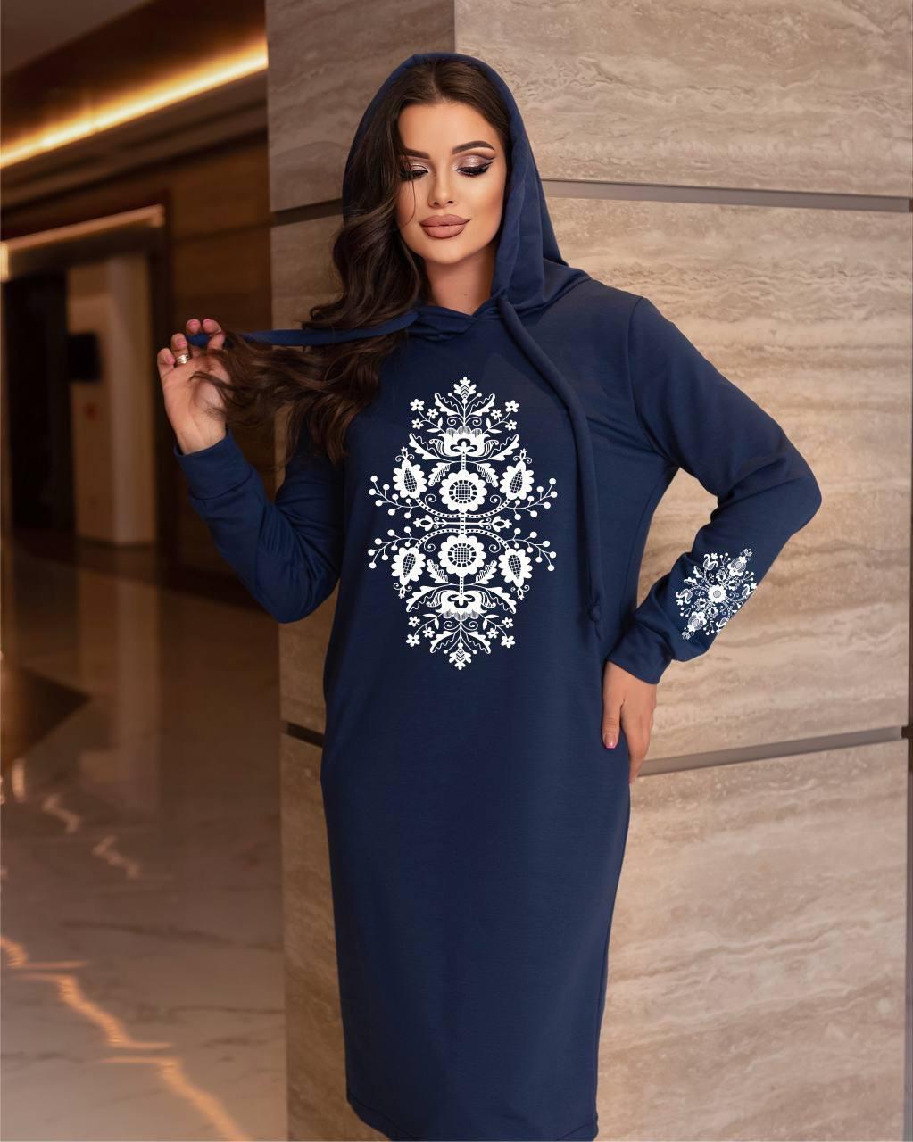 Спортивна сукня з орнаментом великого розміру Розміри: 46-48, 50-52, 54-56, 58-60