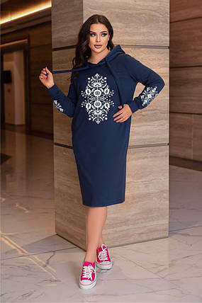 Спортивна сукня з орнаментом великого розміру Розміри: 46-48, 50-52, 54-56, 58-60, фото 3