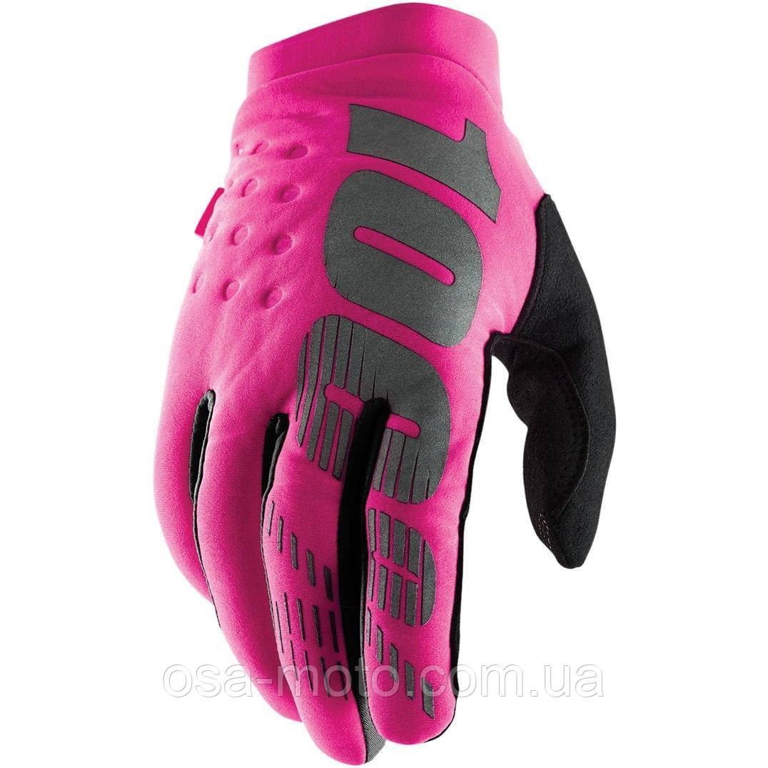Теплі жіночі мотоперчатки Ride 100% BRISKER women's Pink теплі M