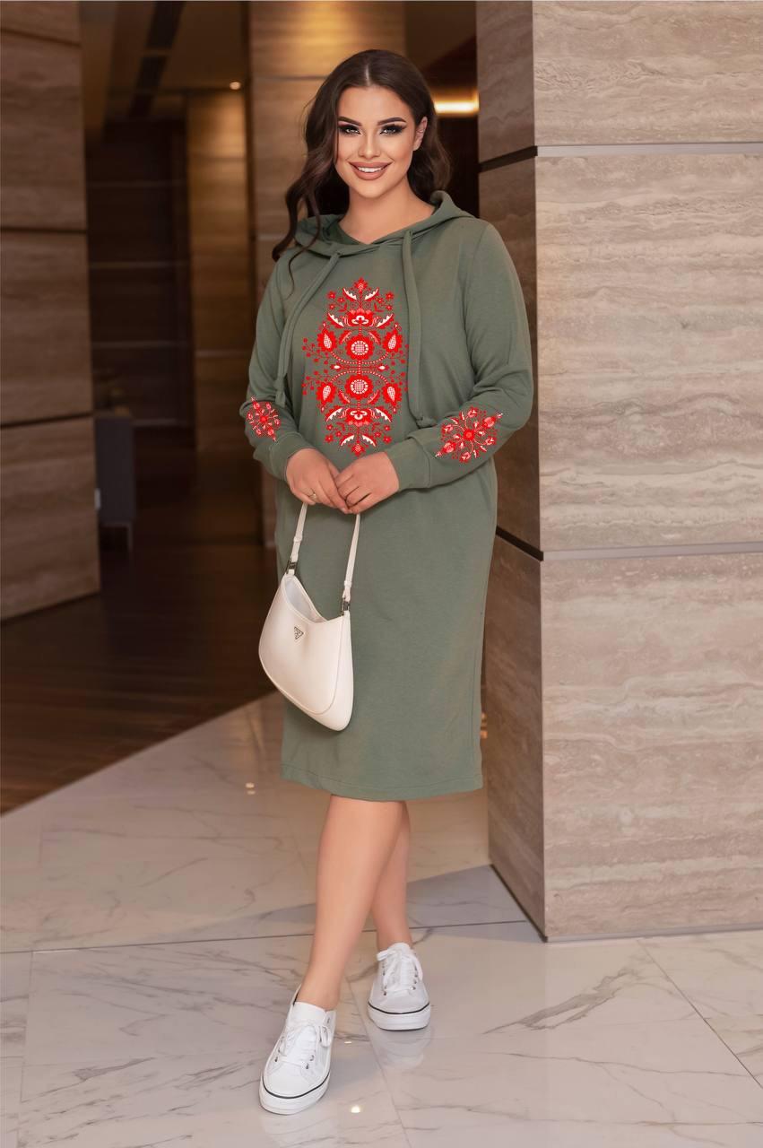 Спортивна сукня з орнаментом великого розміру Розміри: 46-48, 50-52, 54-56, 58-60