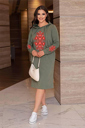 Спортивна сукня з орнаментом великого розміру Розміри: 46-48, 50-52, 54-56, 58-60, фото 1