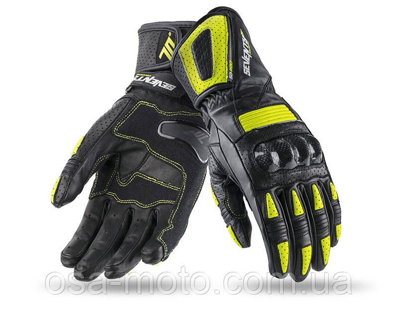 Мотоперчатки жіночі Seventy R20 Black Yellow LADY XS