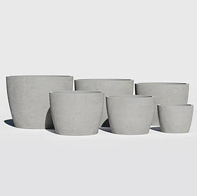 Бетонні вазони "Рим" (Д40-80 см) кашпо для квітів, кущів та дерев, для вулиці, саду, дачі та тераси