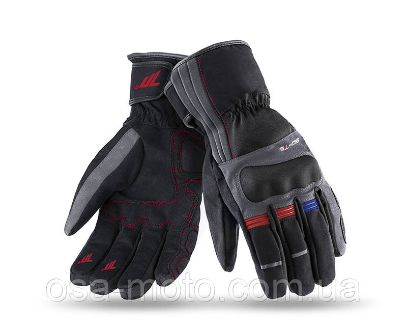 Мотоперчатки теплі Seventy T5 Black Red Blue M