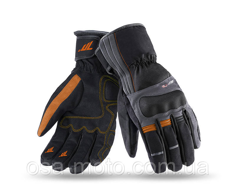 Мотоперчатки теплі Seventy T5 Black Grey Orange M