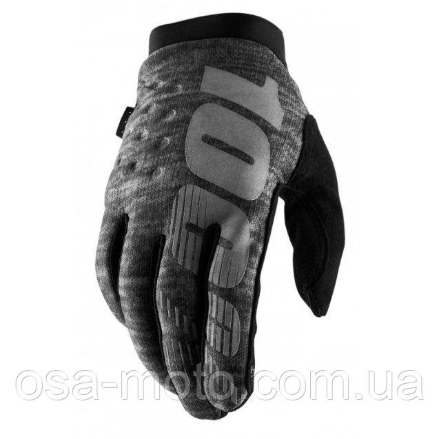 Мотоперчатки теплі RIDE 100% Brisker Grey M
