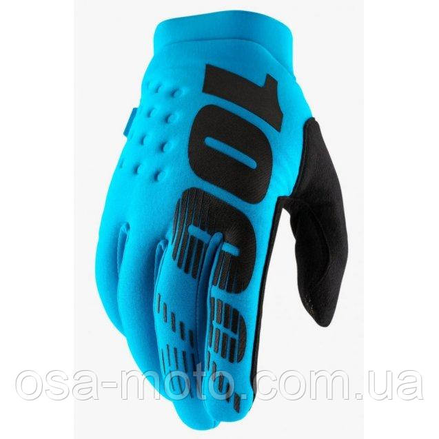 Мотоперчатки теплі Ride 100% Brisker Turquoise M, фото 1